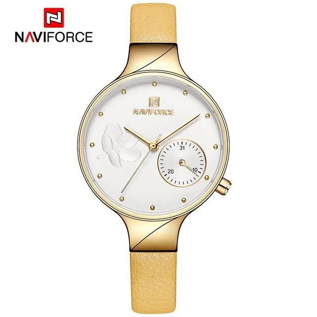 Luxury Fashion Quartz Wrist Watch Ladies Leather Waterproof Watch