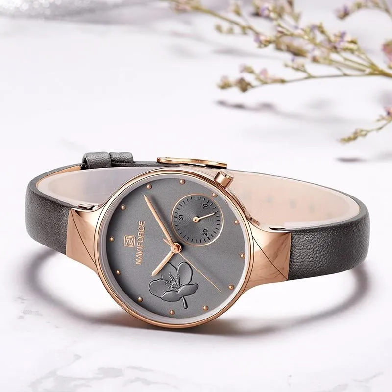 Luxury Fashion Quartz Wrist Watch Ladies Leather Waterproof Watch