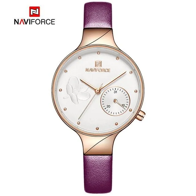 Luxury Fashion Quartz Wrist Watch Ladies Leather Waterproof Watch