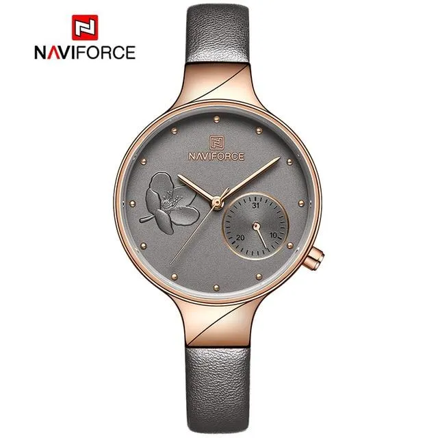 Luxury Fashion Quartz Wrist Watch Ladies Leather Waterproof Watch