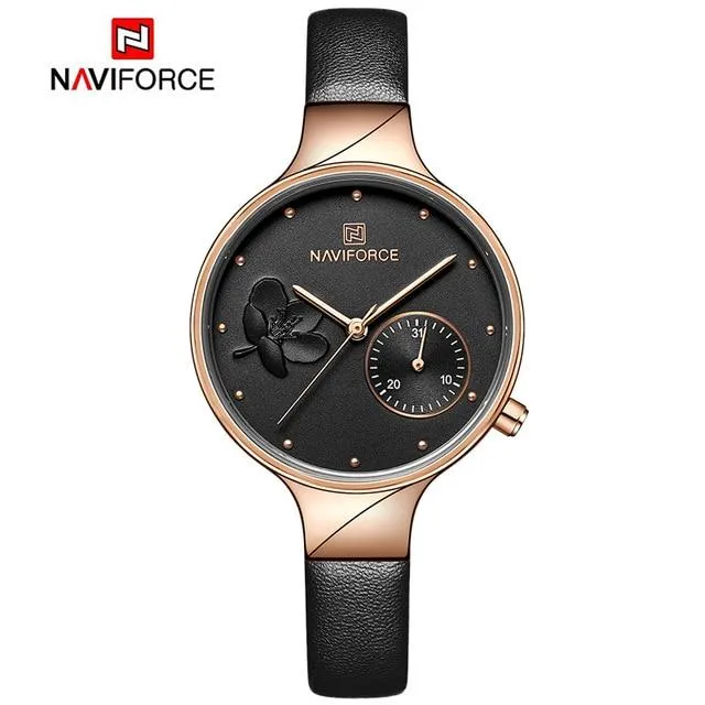 Luxury Fashion Quartz Wrist Watch Ladies Leather Waterproof Watch