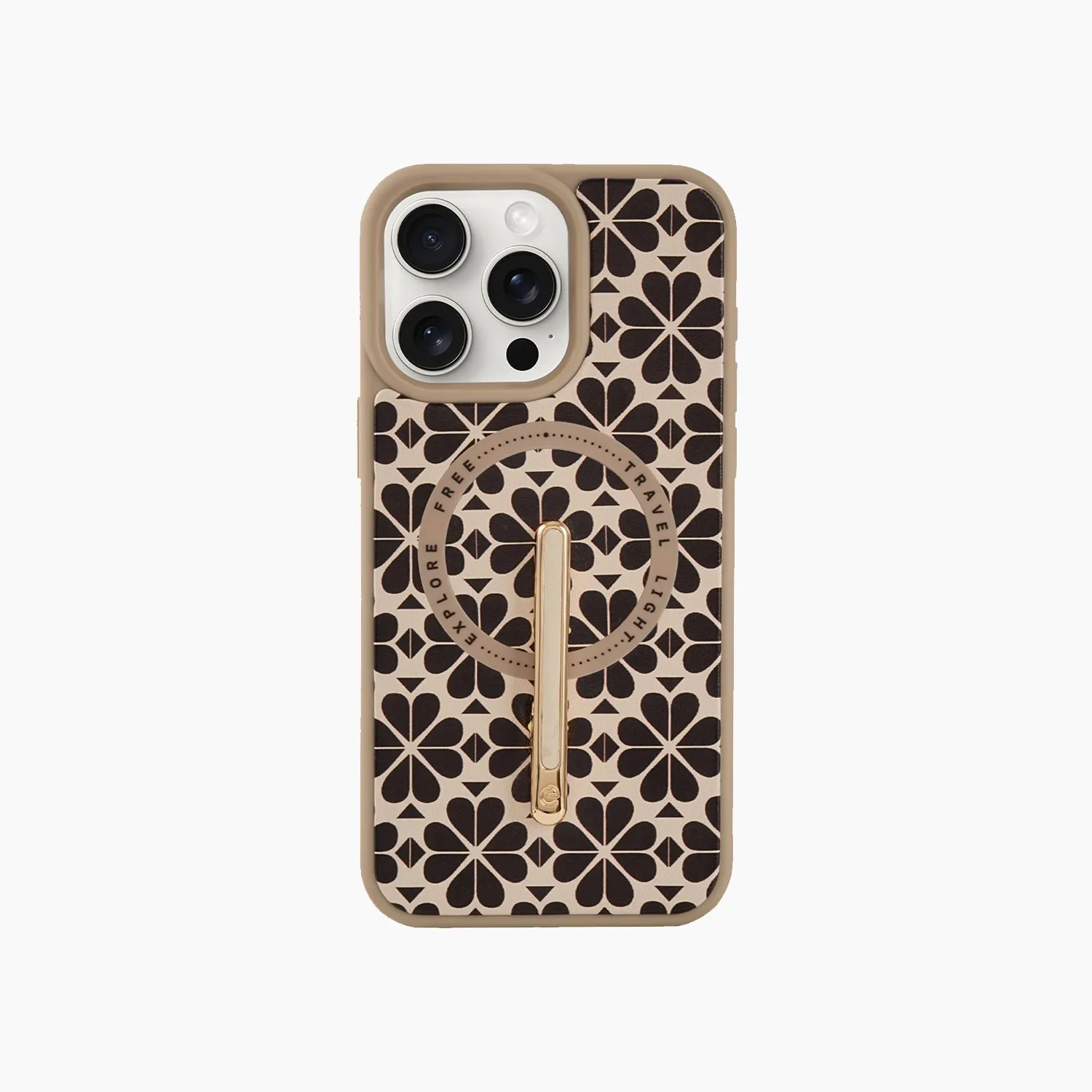 Magnetic Wireless Charging Phone Case With Single Pole Stand- Floral Print Style