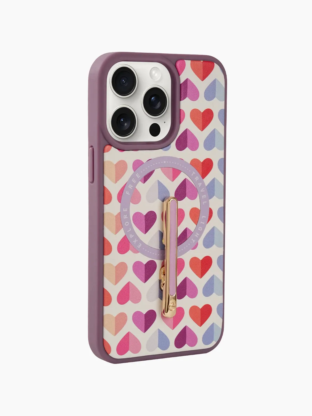 Magnetic Wireless Charging Phone Case With Single Pole Stand- Floral Print Style