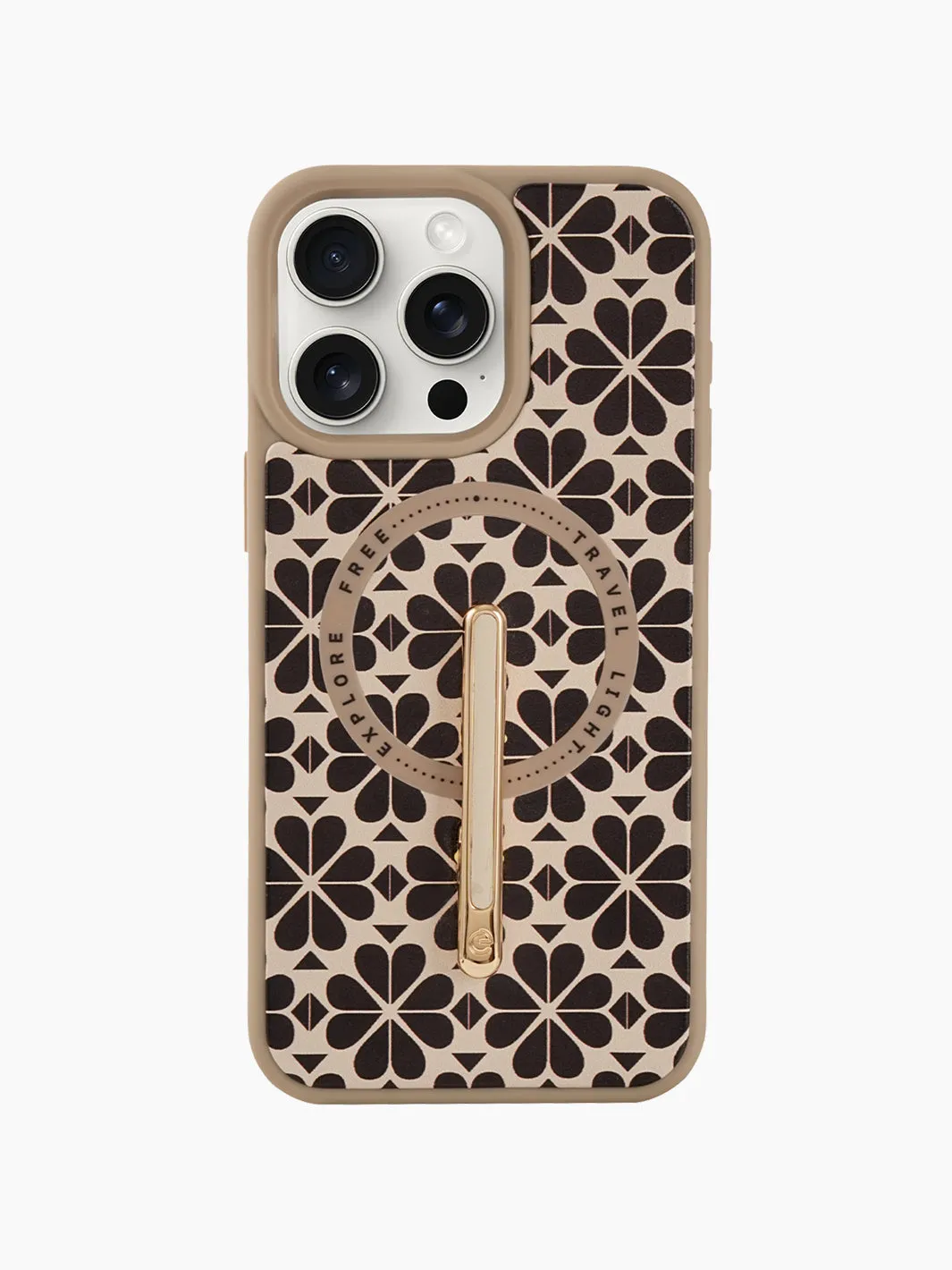 Magnetic Wireless Charging Phone Case With Single Pole Stand- Floral Print Style