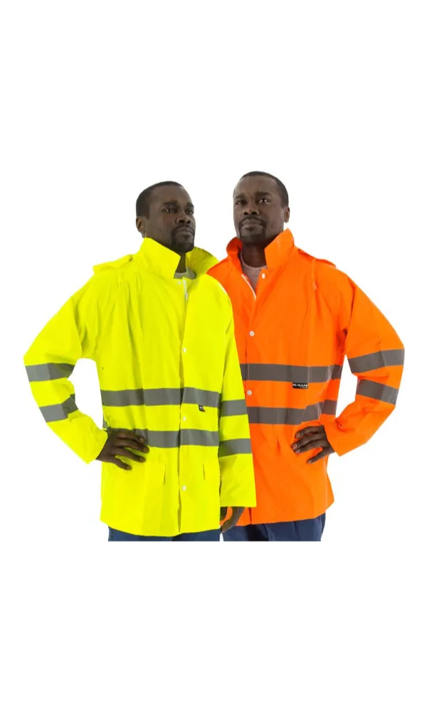 Majestic 75-1352 Hi-Vis Waterproof Rain Jacket ANSI 3 R