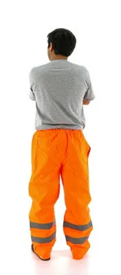 Majestic 75-2352 Hi-Vis Orange Waterproof Rain Pants ANSI E