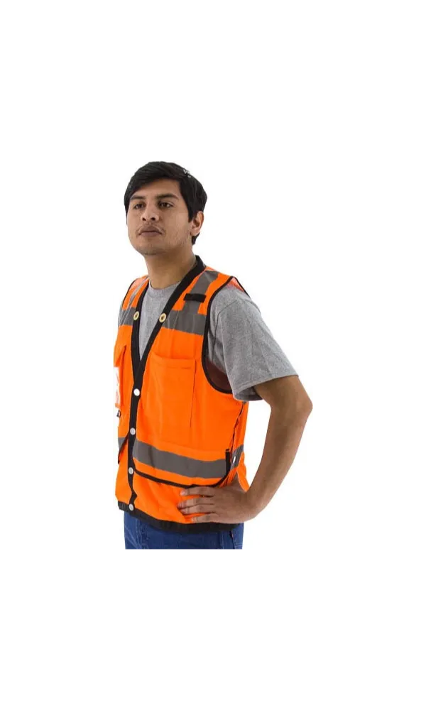 Majestic 75-3208 Hi-Vis Heavy Duty Mesh Vest, ANSI 2 R