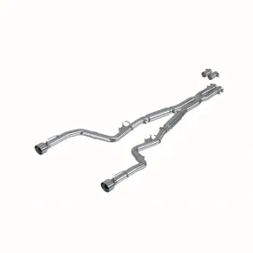 MBRP Cat Back Exhaust System (Street Profile, Polished Tips): Dodge Charger 5.7L Hemi (17-23) & 6.4L 392 (15-23)