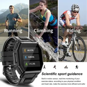 Men Bluetooth Sport Fitness Tracker Blood Pressure Smartwatch