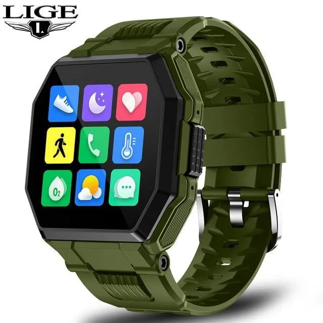 Men Bluetooth Sport Fitness Tracker Blood Pressure Smartwatch