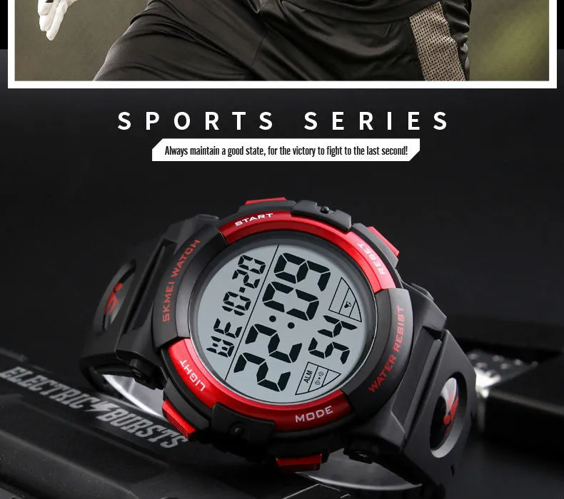 Men's Top Luxury Brand Sport Watch Electronic Digital 50M Waterproof Watches