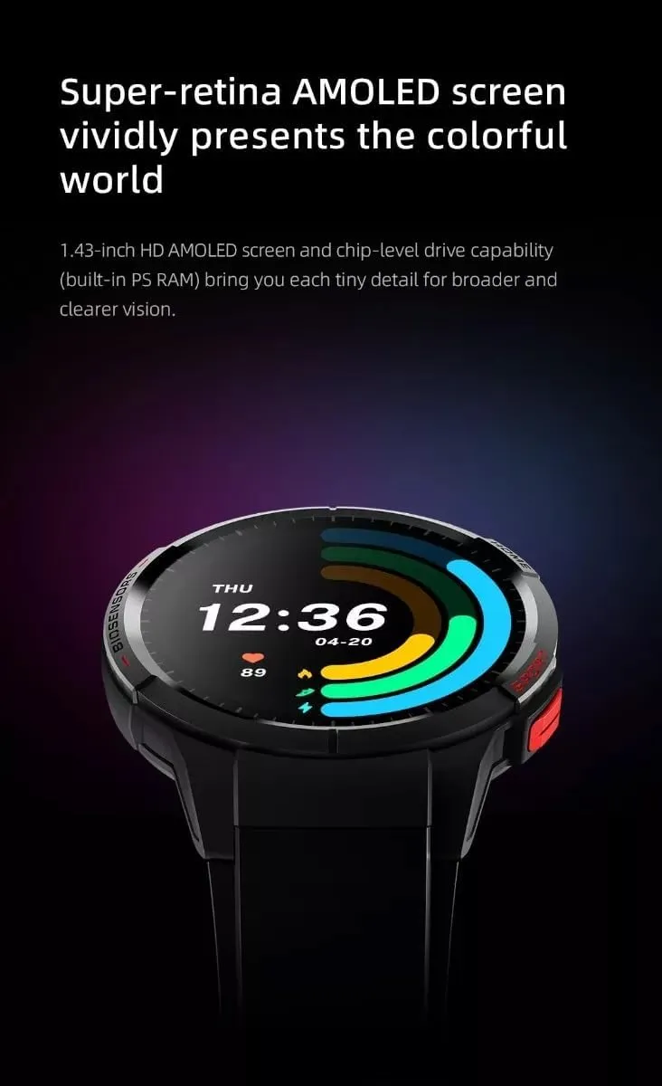 Mibro Smart Watch 1.43 Amoled Hd Touch Screen