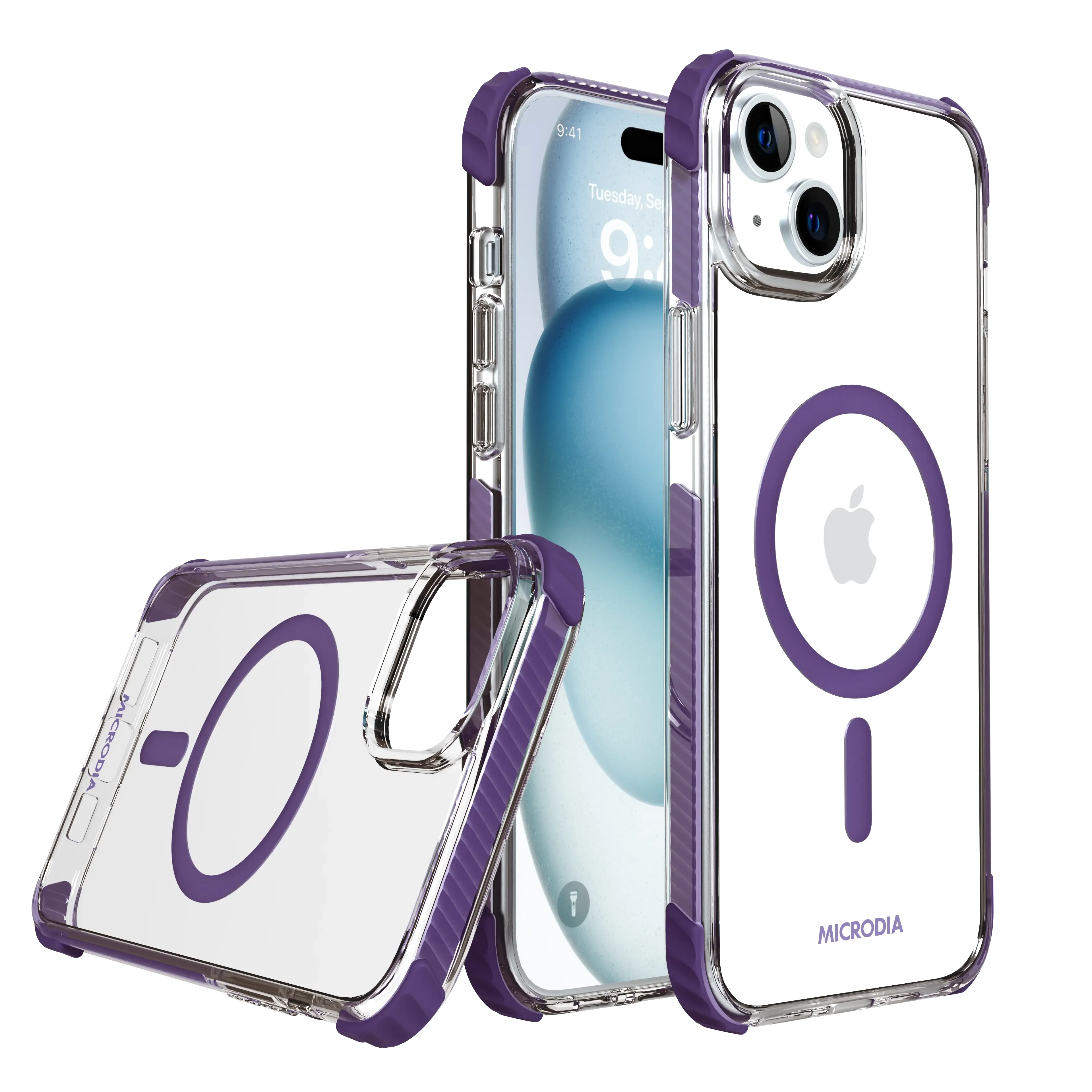 MICRODIA CRYSTAL GEAR™ High Transparency Protective iPhone Case - Purple