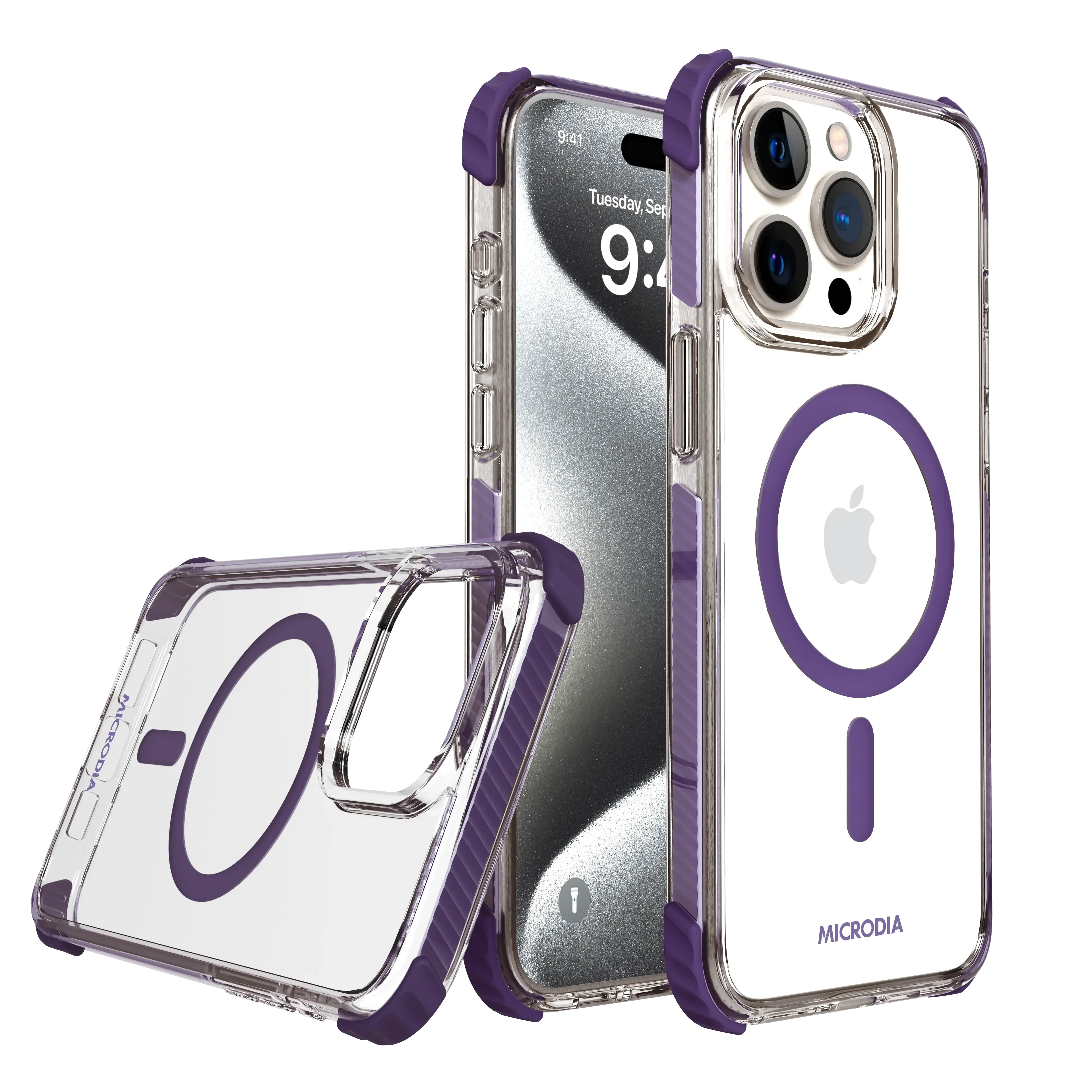 MICRODIA CRYSTAL GEAR™ High Transparency Protective iPhone Case - Purple