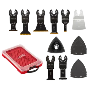 Milwaukee 49-10-9114 MILWAUKEE® Universal Fit OPEN-LOK™ 15PC Oscillating Multi-Tool Blade Kit w/ Modular Case