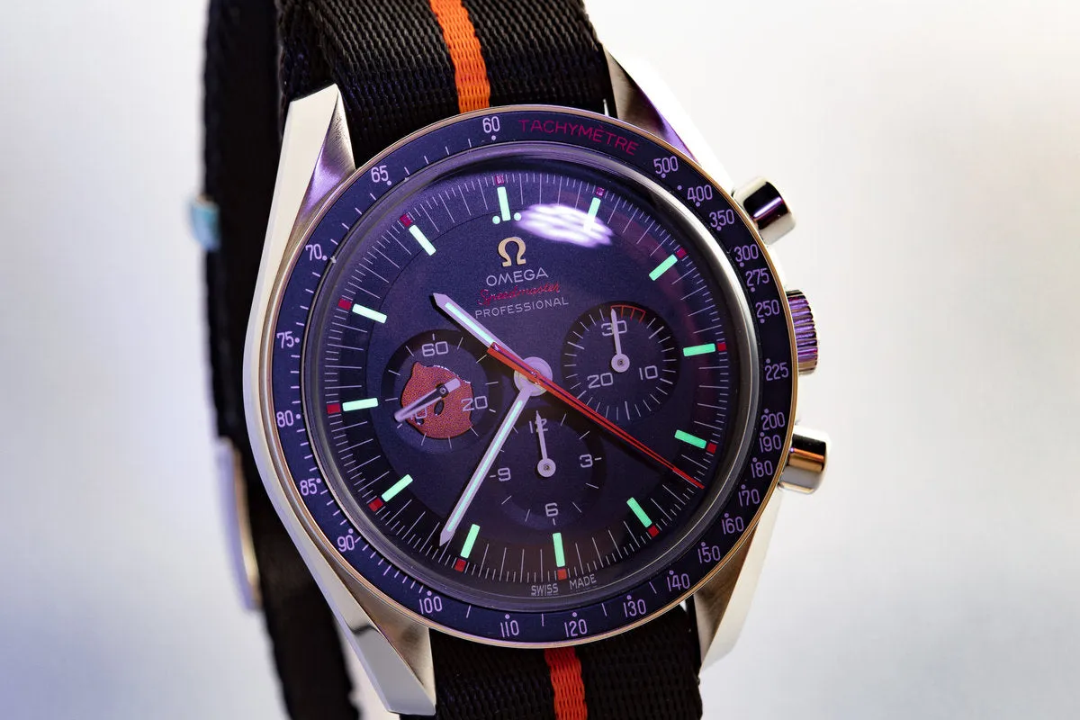 Mint 2018 Omega Speedmaster Professional 311.12.42.30.01.001 SpeedyTuesday "Ultraman" with Box and Papers