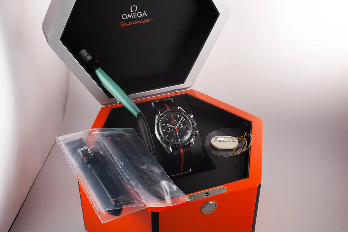 Mint 2018 Omega Speedmaster Professional 311.12.42.30.01.001 SpeedyTuesday "Ultraman" with Box and Papers