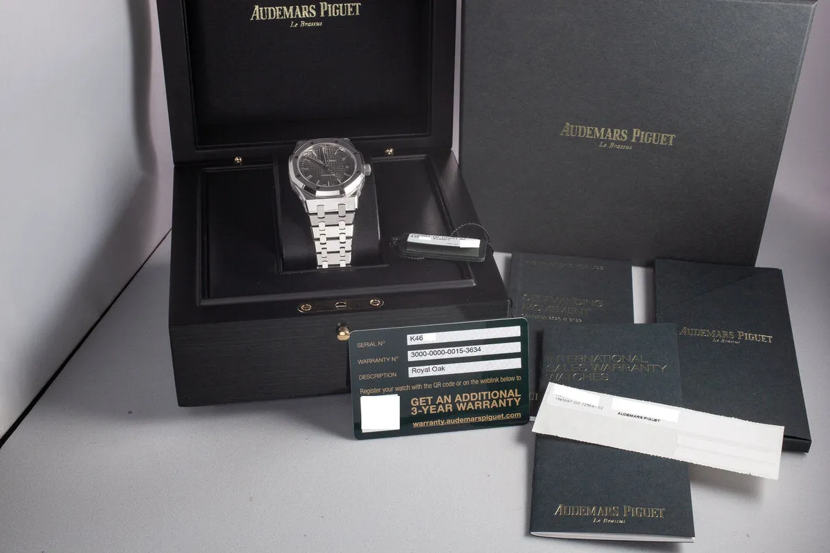 Mint 2019 Audemars Piguet Royal Oak 15450ST.OO.1256ST.01 Grey Dial with Box and Papers