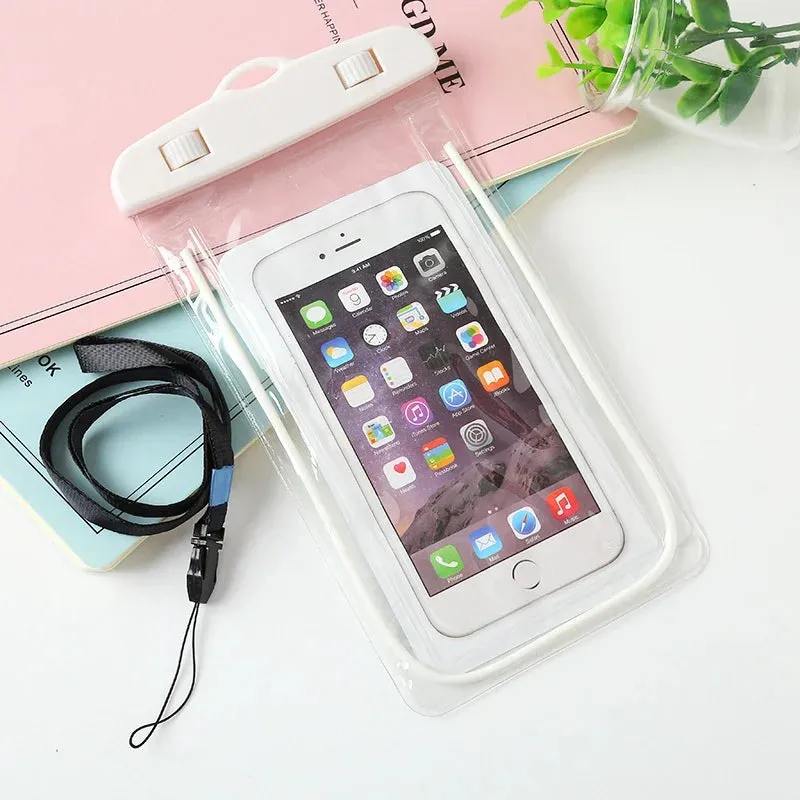 Mobile phone Case waterproof bag Swimming Bag Underwater Dry Bag Cover For iPhone Water Sports Beach Pool Skiing 8inch universal