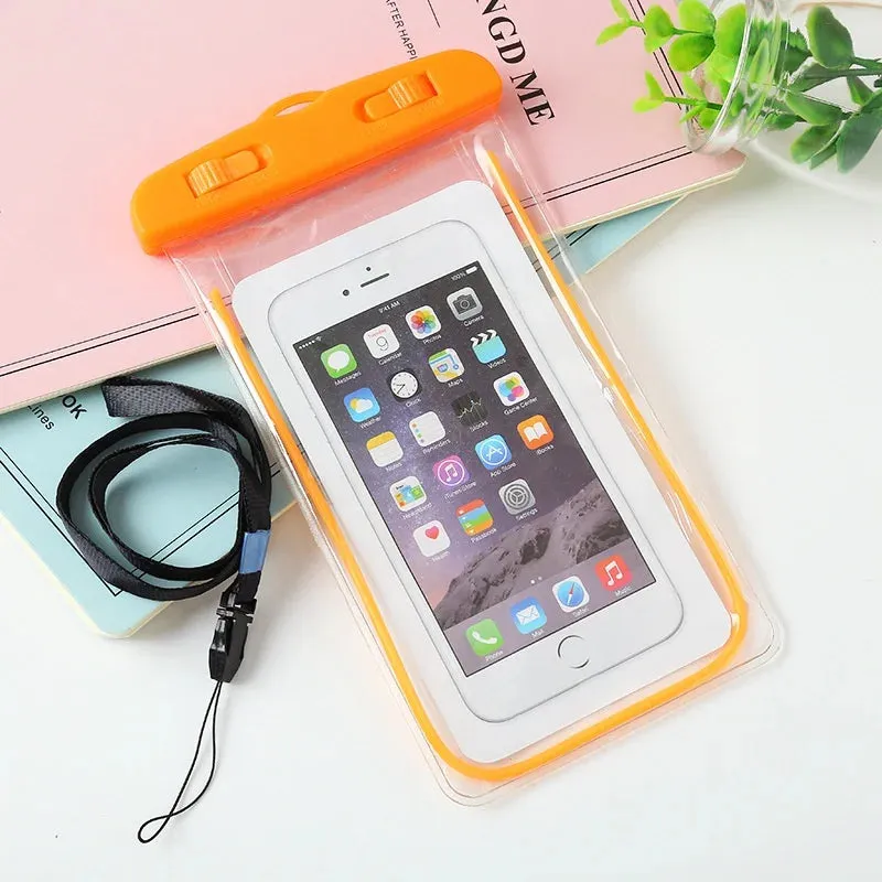 Mobile phone Case waterproof bag Swimming Bag Underwater Dry Bag Cover For iPhone Water Sports Beach Pool Skiing 8inch universal