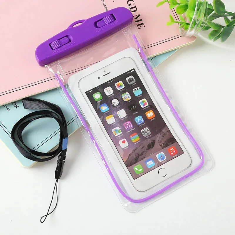 Mobile phone Case waterproof bag Swimming Bag Underwater Dry Bag Cover For iPhone Water Sports Beach Pool Skiing 8inch universal