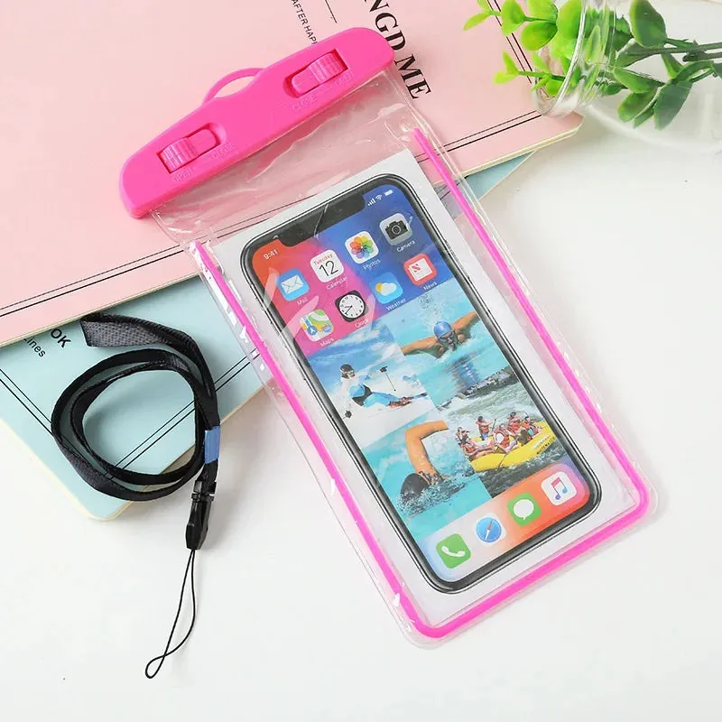 Mobile phone Case waterproof bag Swimming Bag Underwater Dry Bag Cover For iPhone Water Sports Beach Pool Skiing 8inch universal