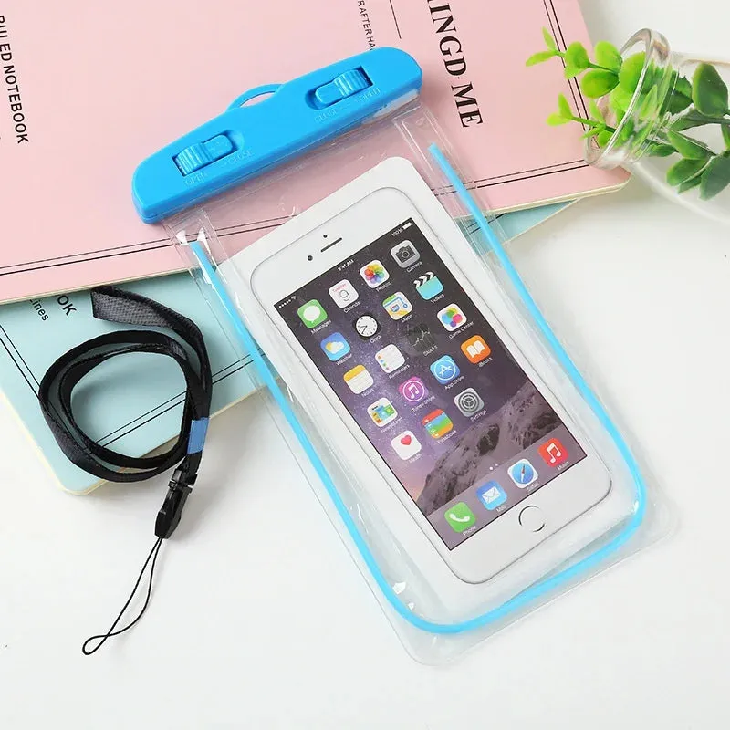 Mobile phone Case waterproof bag Swimming Bag Underwater Dry Bag Cover For iPhone Water Sports Beach Pool Skiing 8inch universal