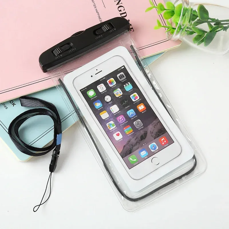 Mobile phone Case waterproof bag Swimming Bag Underwater Dry Bag Cover For iPhone Water Sports Beach Pool Skiing 8inch universal