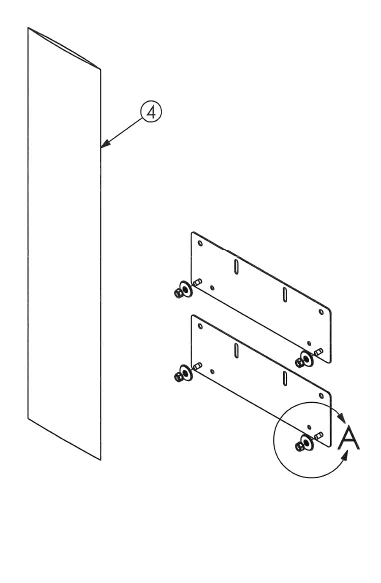 Mounting Bracket Kit for 24" Wide RN1H Enclosure Protection, Gray