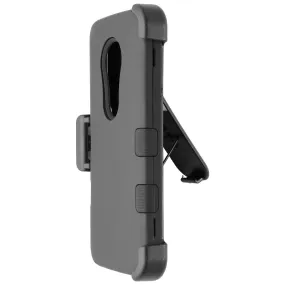 MyBat Dual Layer Case & Holster for Motorola Moto G6 Play - Matte Black