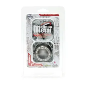 Nanma Maximum Metal Beaded Cock Ring Silver