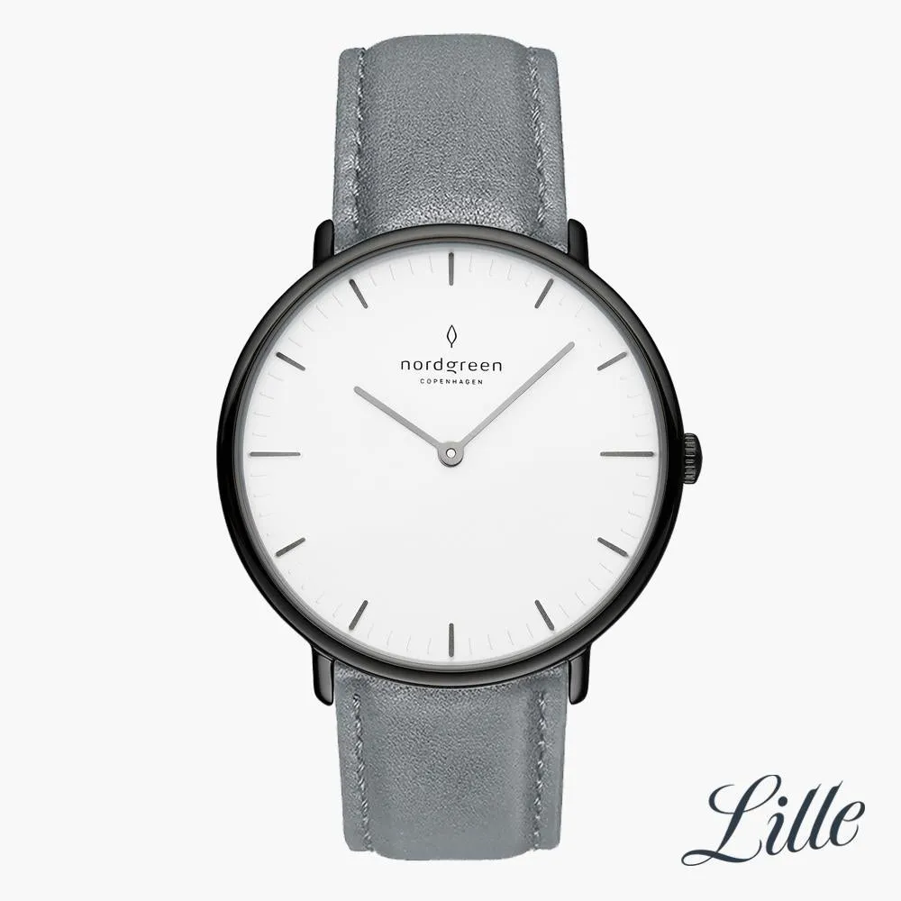 Native | White Dial - Grey Leather