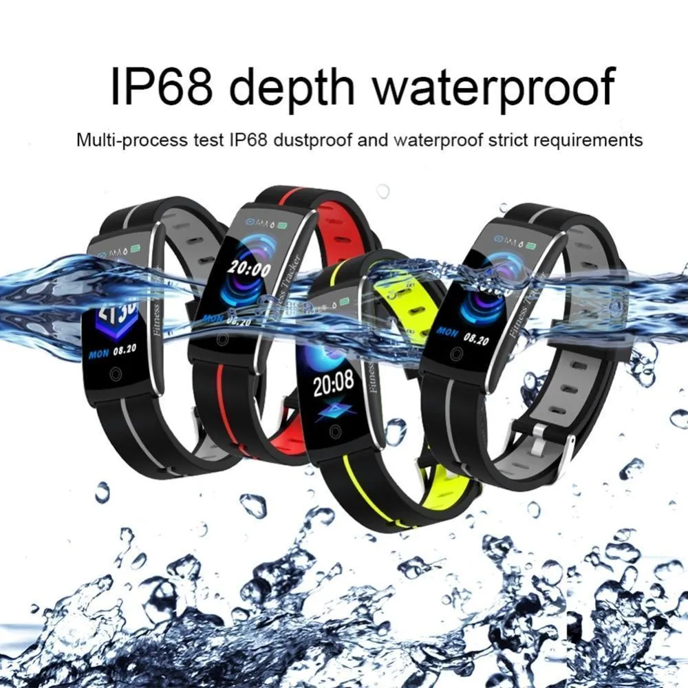 New Fitness Bracelet IP68 Waterproof Heart Rate Blood Pressure Monitoring Fitness Tracker Watch For Android iOS