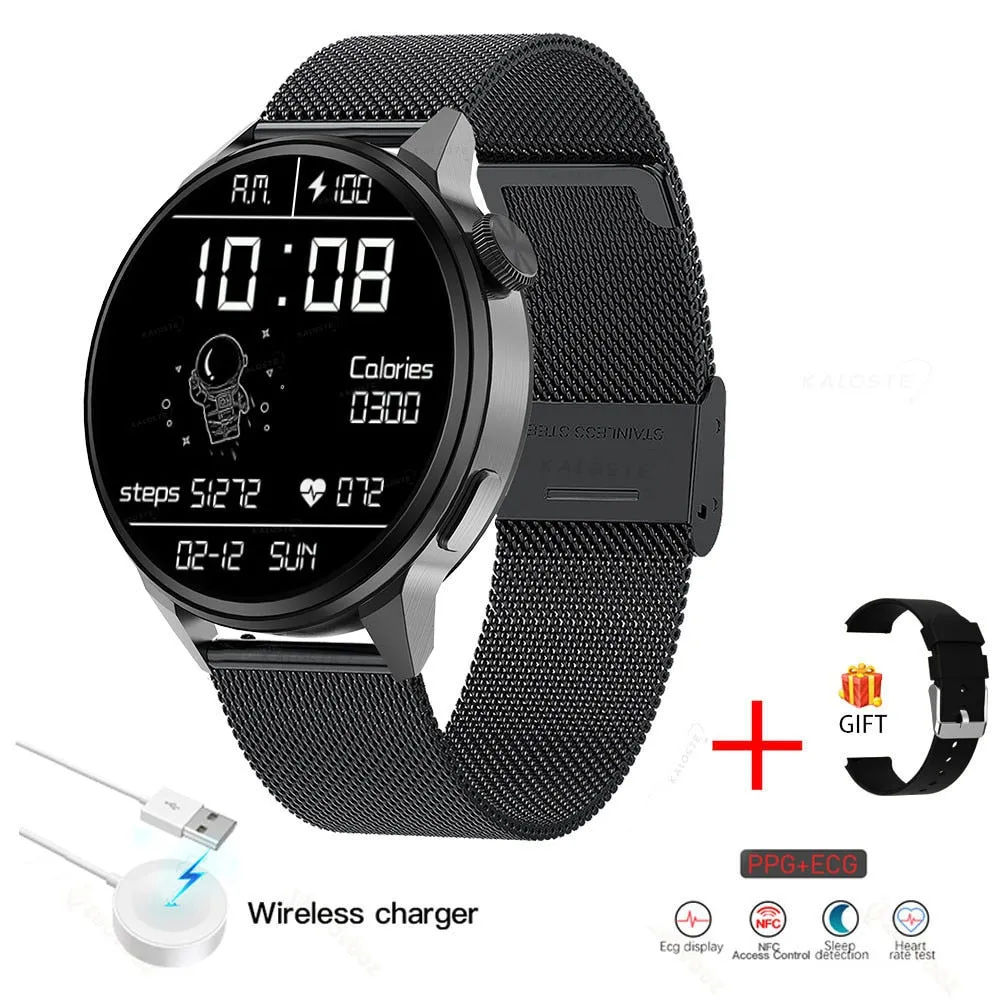 New NFC Smart Watches Women Clock Bluetooth Call GPS Movement Track Heart Rate ECG Blood Pressure Men smartwatch For Android ios