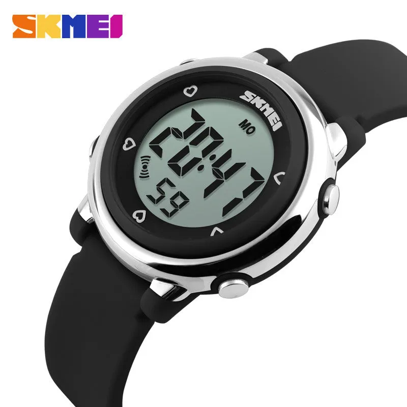 New SKMEI popular Brand children kids fashion Sports Watches Digital LED Wristwatches green blue white black rubber strap