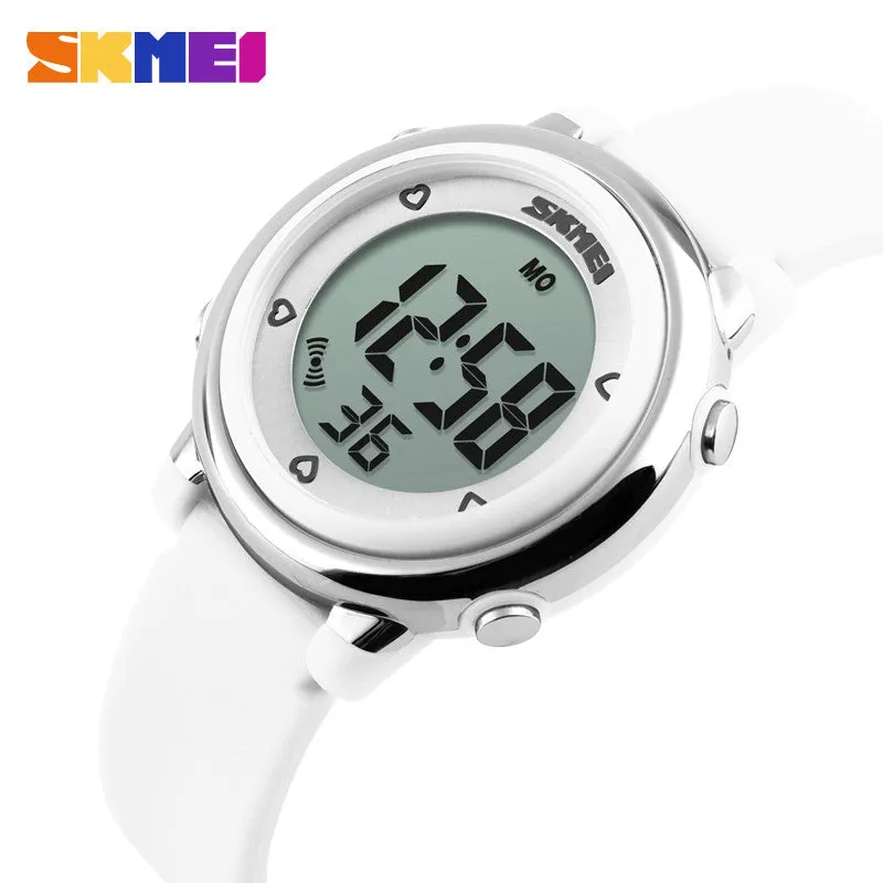 New SKMEI popular Brand children kids fashion Sports Watches Digital LED Wristwatches green blue white black rubber strap