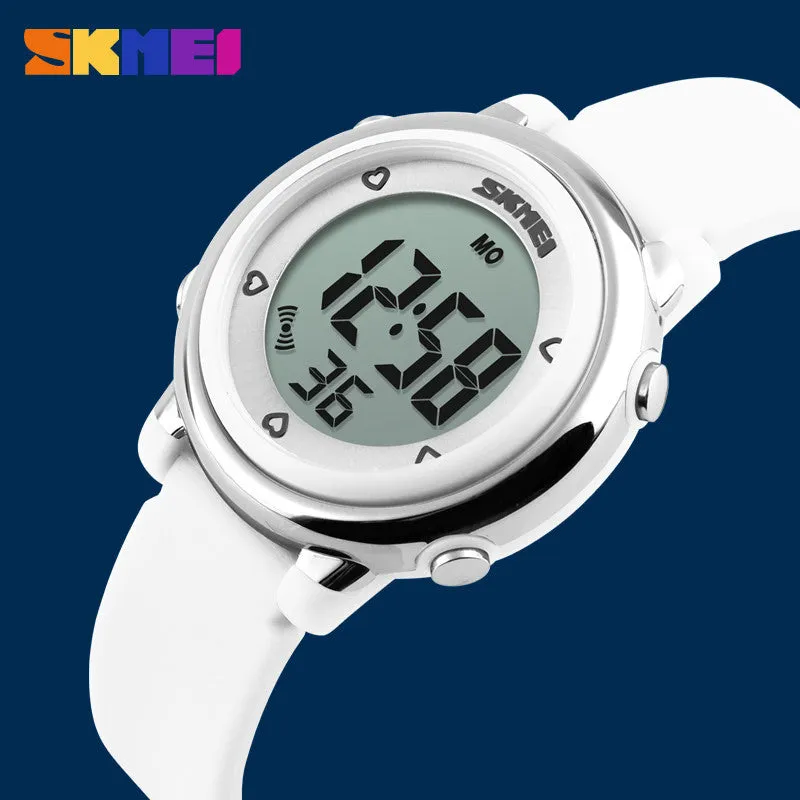 New SKMEI popular Brand children kids fashion Sports Watches Digital LED Wristwatches green blue white black rubber strap