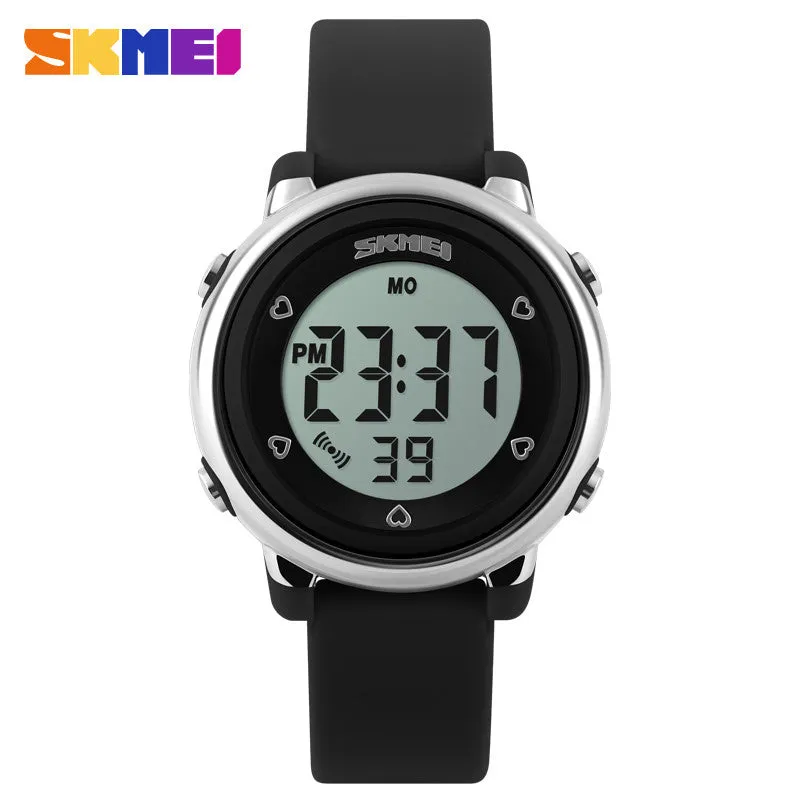 New SKMEI popular Brand children kids fashion Sports Watches Digital LED Wristwatches green blue white black rubber strap