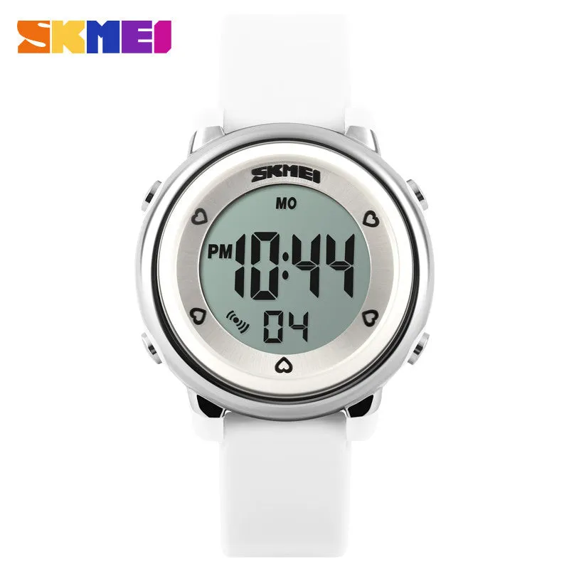 New SKMEI popular Brand children kids fashion Sports Watches Digital LED Wristwatches green blue white black rubber strap