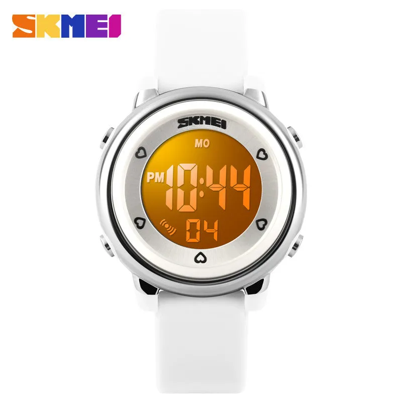 New SKMEI popular Brand children kids fashion Sports Watches Digital LED Wristwatches green blue white black rubber strap