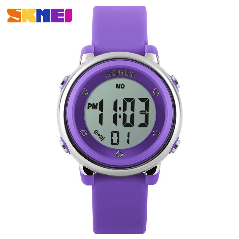 New SKMEI popular Brand children kids fashion Sports Watches Digital LED Wristwatches green blue white black rubber strap