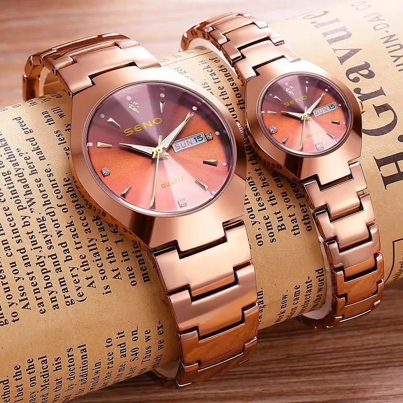 Nightglow Chic Waterproof Couples Quartz Timepiece