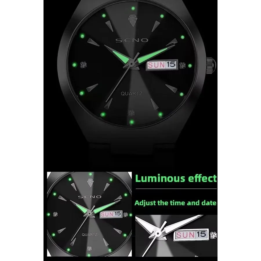 Nightglow Chic Waterproof Couples Quartz Timepiece