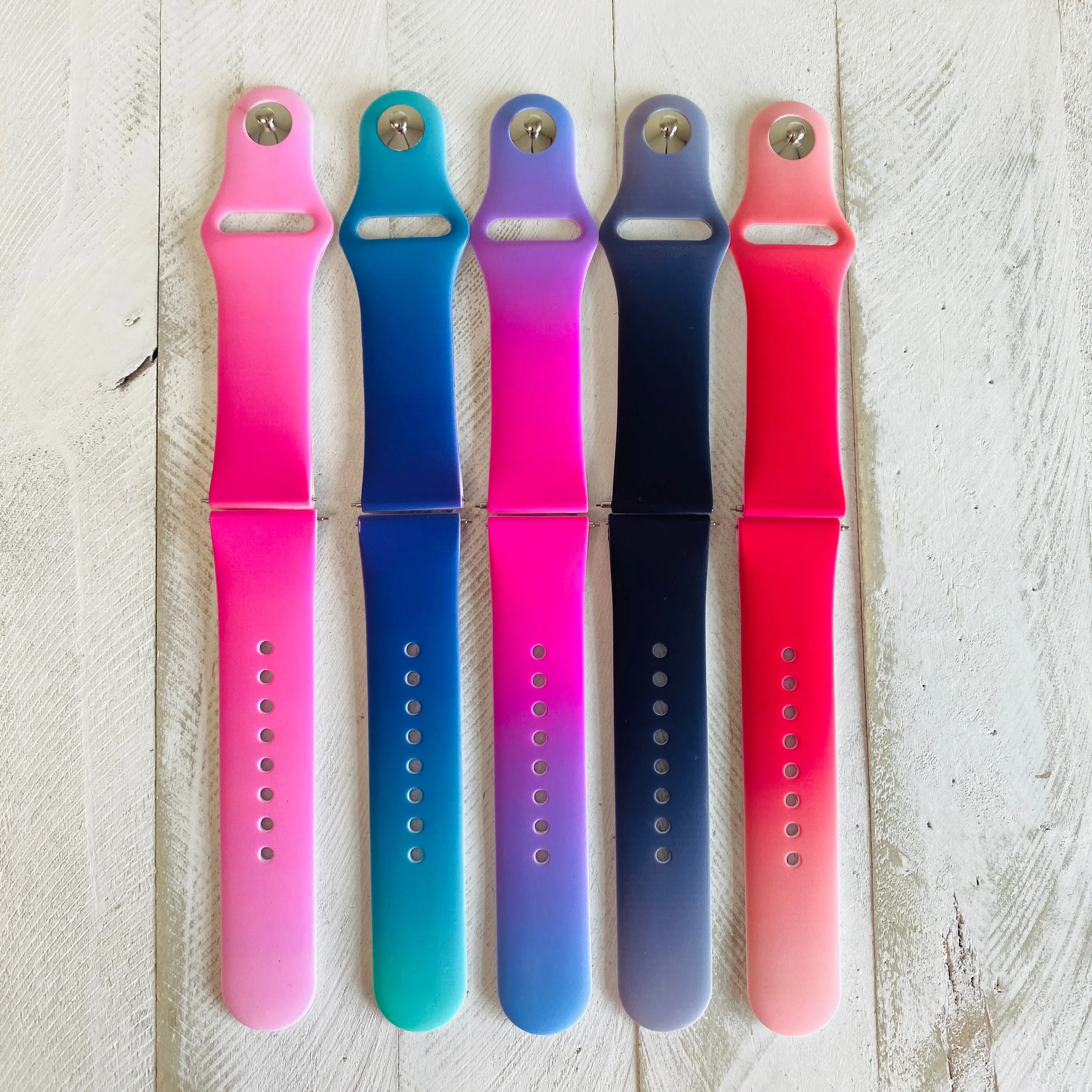 Ombre'  Print Silicone Band For Fitbit Versa 1/2 Multiple Colors Available