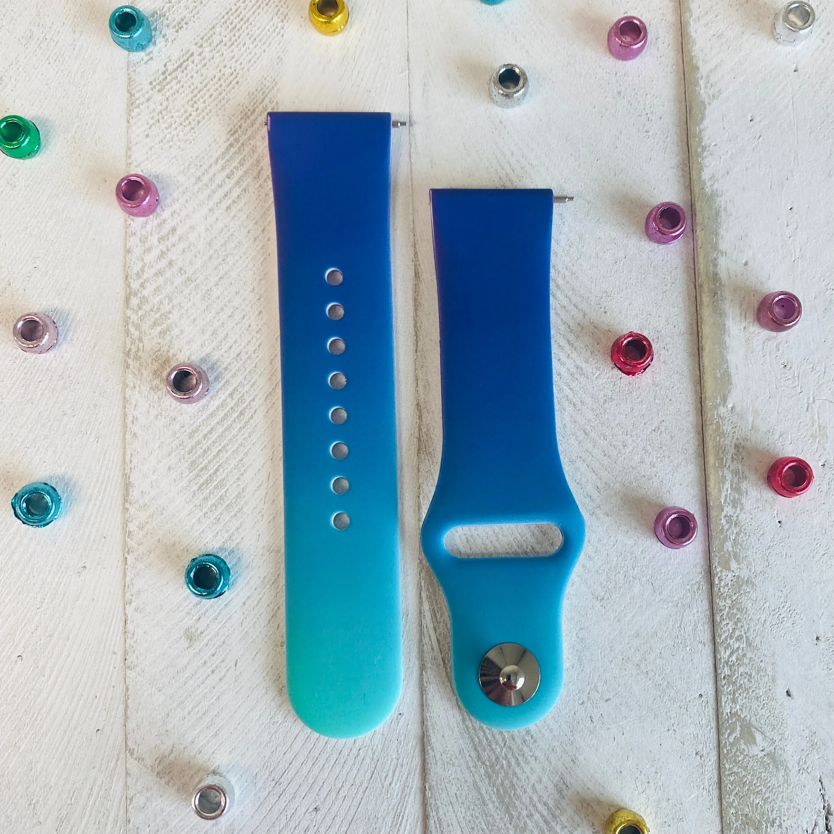 Ombre'  Print Silicone Band For Fitbit Versa 1/2 Multiple Colors Available