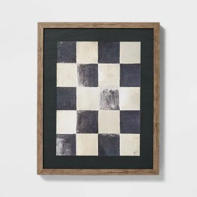 Open Box - 16" x 20" Checkerboard Framed Wall Art - Threshold designed with Studio McGee