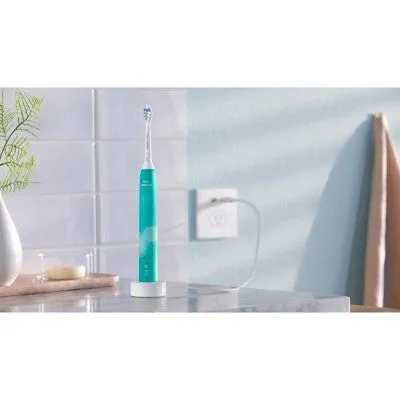 Open Box - Philips Sonicare 4100 Plaque Control Rechargeable Electric Toothbrush - HX3689/23 - Turquoise