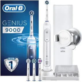 Oral B Genius 9000 Rechargeable Electric Toothbrush Round Oscillation Cleaning Bluetooth White Braun