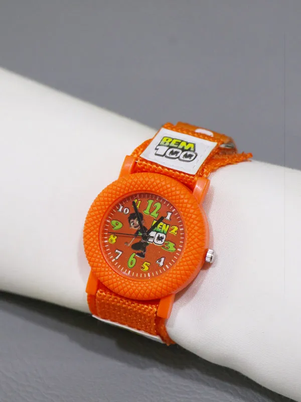 Orange Ben 10 Wrist Watch For Boys KWW21