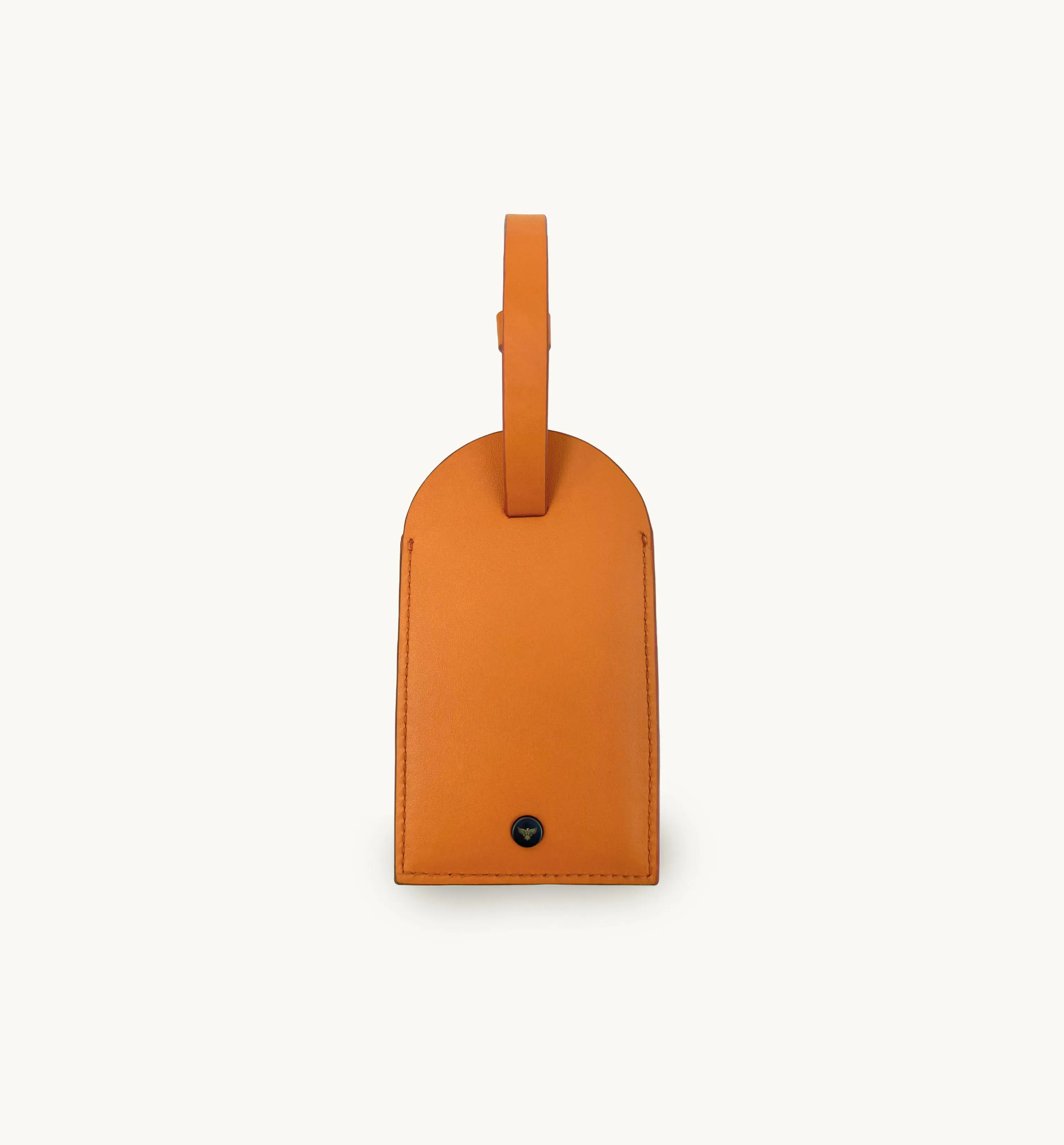 Orange Leather Luggage Tag and AirTag Gift Set